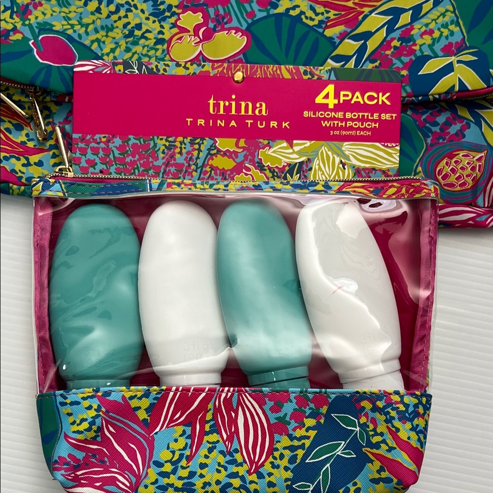 NWT Trina Turk Multicolor Packing Cube Set 2 Pieces and air travel 6 pieces - Picture 2 of 8